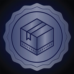 Isometric Cardboard Box Icon package parcel