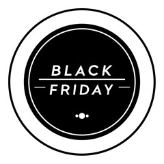 Black friday sale stamp icon with minimalist design
