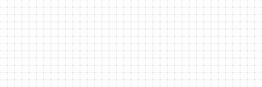 Clean seamless grid background with graph paper texture and dot pattern. Minimal vector layout with editable line suitable for notebook, note, school, plotting, journal, and bullet journal design.