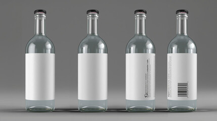 Realistic 3D Product Bottle Mockup on Marble Pedestal with Soft Lighting