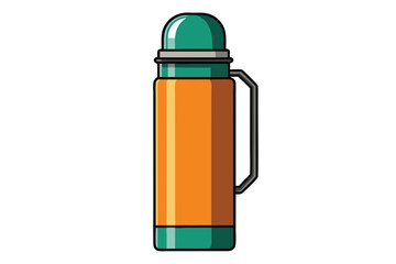 thermos bottle on white background