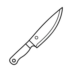 kitchen knife isolated on white