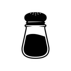 Salt shaker silhouette vector flat illustration design.