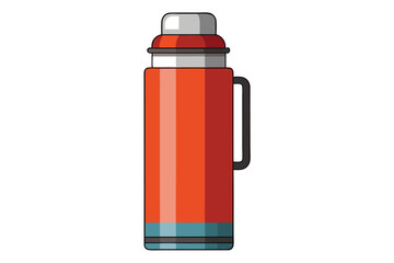 thermos bottle on white background