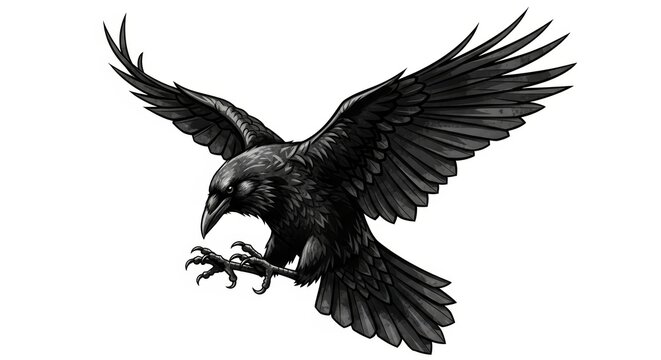 Raven Landing Illustration