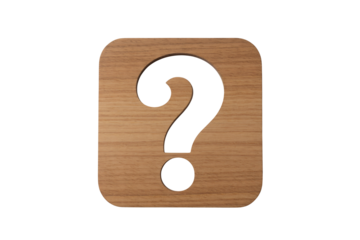 Wooden question mark symbolizing curiosity and inquiry, ideal for education, marketing, and problem solving concepts with a modern, natural design element