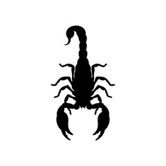 Scorpion silhouette silhouette vector flat illustration design.