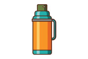 thermos bottle on white background