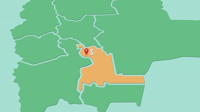 Mapa de Bolivia con divisi&oacute;n pol&iacute;tica resaltando el Departamento Chuquisaca con su capital Sucre