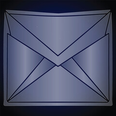 Open envelope icon with visible contents mail email