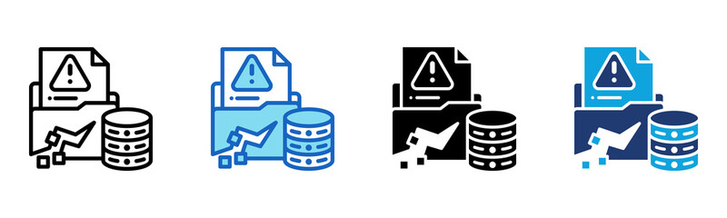 Data Loss Prevention icon Multi Style Vector Illustration
