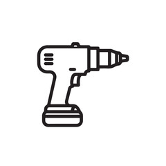 Cordless electric drill, a tool for construction and diy projects