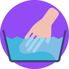 Indicates that the fabric should be washed by hand instead of using a washing machine.