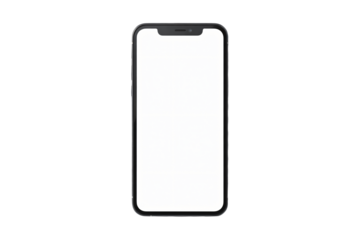 Sleek frameless smartphone with blank display screen, perfect for showcasing your app designs, web pages, mobile games, or product demos with modern appeal