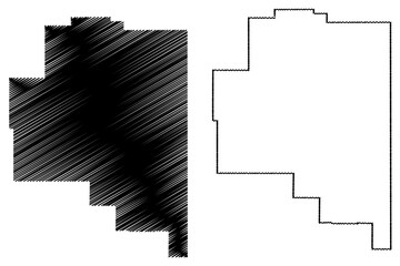 Fallon County, Montana (U.S. county, United States of America, USA, U.S., US) map vector illustration, scribble sketch Fallon map