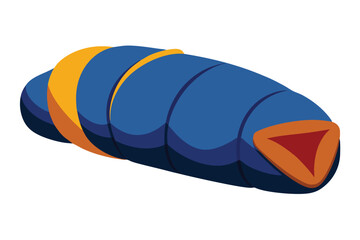 sleeping bag on white background