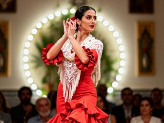 flamenco dancer in the middle of a performance