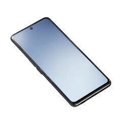 Sleek smartphone with a gradient screen isolated on transparent background