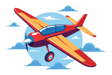 skywriting plane on white background