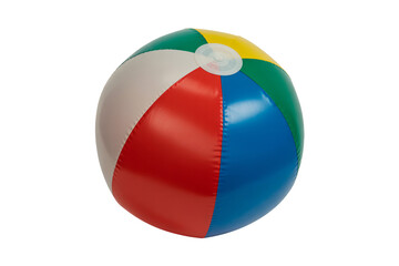 Vibrant beach ball bursting with summer fun, a classic symbol of vacation joy and carefree days at the shore ready for your designs and creative projects