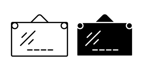 Educational out line icon, Chalkboard Icon for Education, Teaching, and Classroom Design