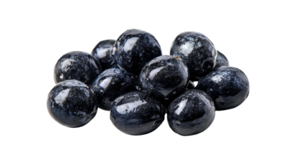 black olives isolated on a white background