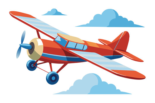 skywriting plane on white background