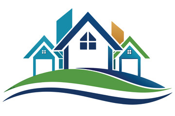 real estate logo on white background