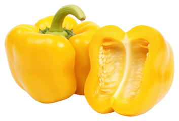 PNG Yellow capsicum vegetable yellow plant.