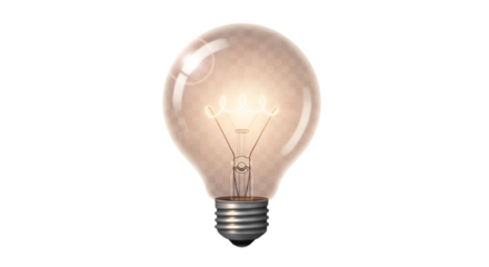 A glowing light bulb shines brightly, illuminating potential solutions and bright ideas concepts