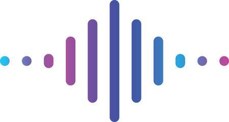 Sound wave icon set. Audio Wave and Music Frequency Symbols. Audio Equalizer and Volume Level Interface. Voice Recording and Live Broadcast Waveform Symbols