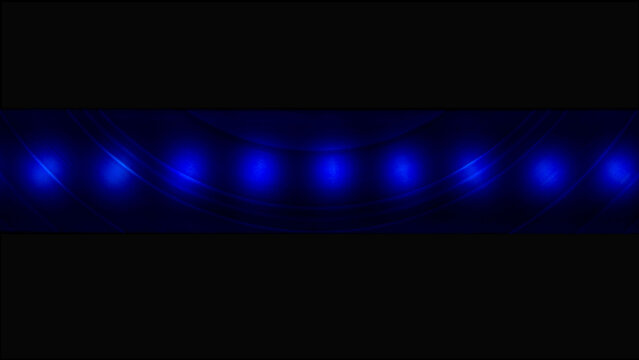 Abstract blue light background with glowing neon circles and dark gradient