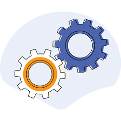 Abstract geometric composition with vibrant color palette