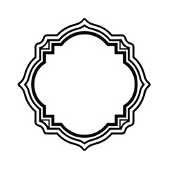 vector illustration of a round frame