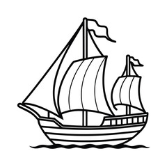 sailing ship vector illustration