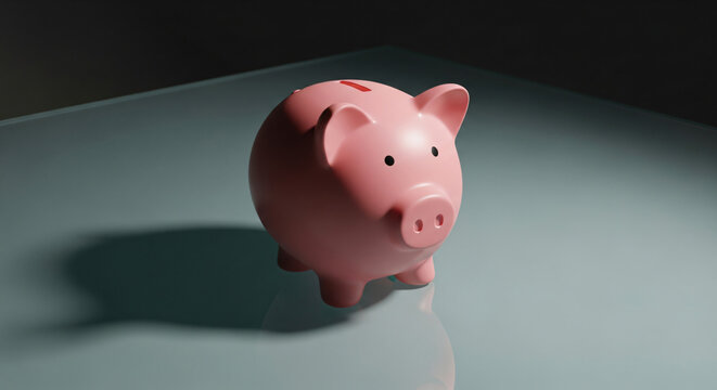 Modern piggy bank sculpture representing savings, financial security, investment, wealth management, economic stability, money storage, and financial growth for modern financial planning