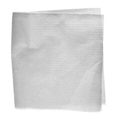 Obraz premium White paper napkin isolated on white background, clipping path 