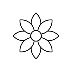 Obraz premium Simple flower outline drawing