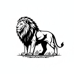 Obraz premium Different color African lion head 