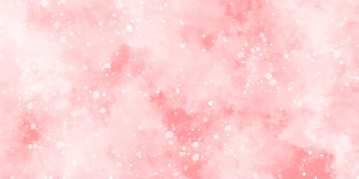 Abstract beautiful decorative and lovely soft pink grunge paint watercolor with bokeh background. watercolor smoke background texture. fantasy smooth light pink watercolor paper texture background.