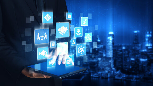 Business concept icons showing mergers and acquisitions, partnership, investment, and growth. mergers and acquisitions creates synergy, supports expansion, and drives corporate value. Entice