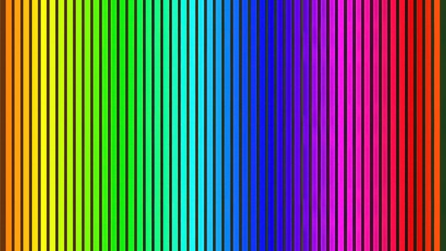 Vibrant vertical rainbow stripes gradient abstract background. Vibrant rainbow spectrum vertical lines colorful pattern graphic