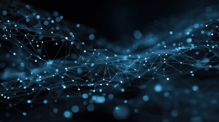 Abstract digital network connecting points and lines data technology concept