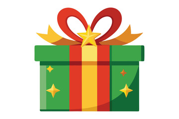 christmas gift on white background