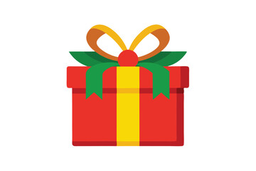 christmas gift on white background