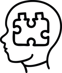 child brain puzzle piece icon