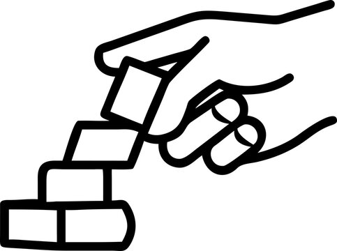 vector illustration of a hand holding a wrench