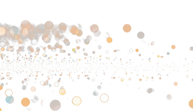 Golden holiday bokeh clipart transparent PNG overlay