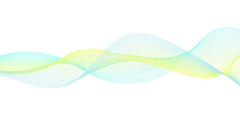 Aqua yellow gradient wave background design