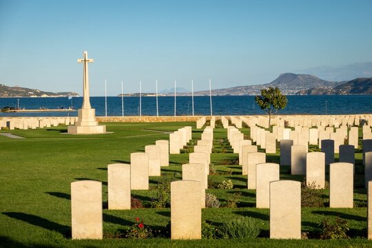 Allied War Cemetery Souda Bay. Golden Hour. Chania. Crete. Greece.